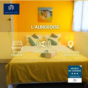 L'albigeoise - Confort - Tout Equipe - Parking Gratuit - 10 Min A Pied Du Centre-ville - Proche Gare - Universite - Vue Parc - Fibre Appartement